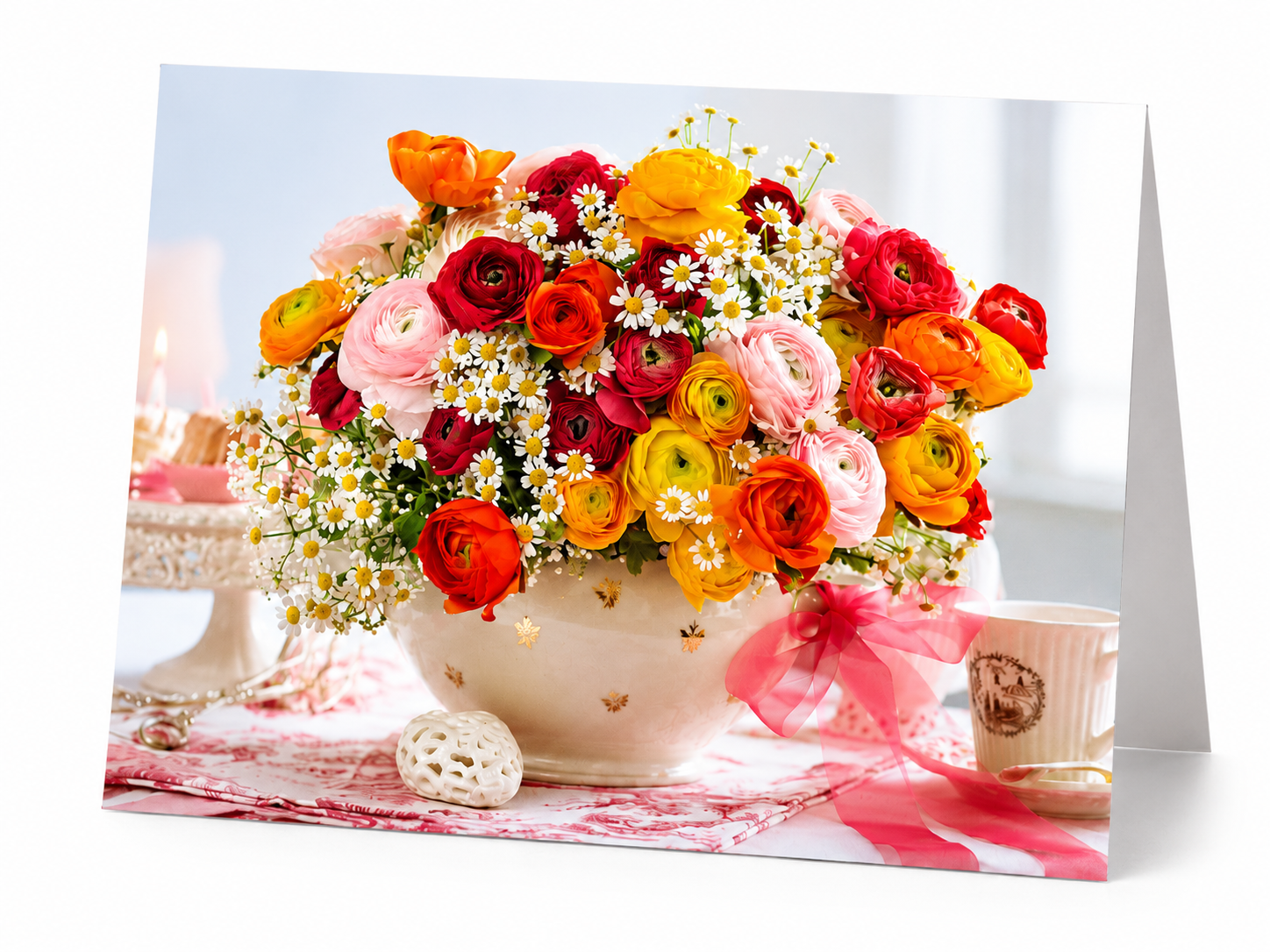 Bunte Blumenschüssel